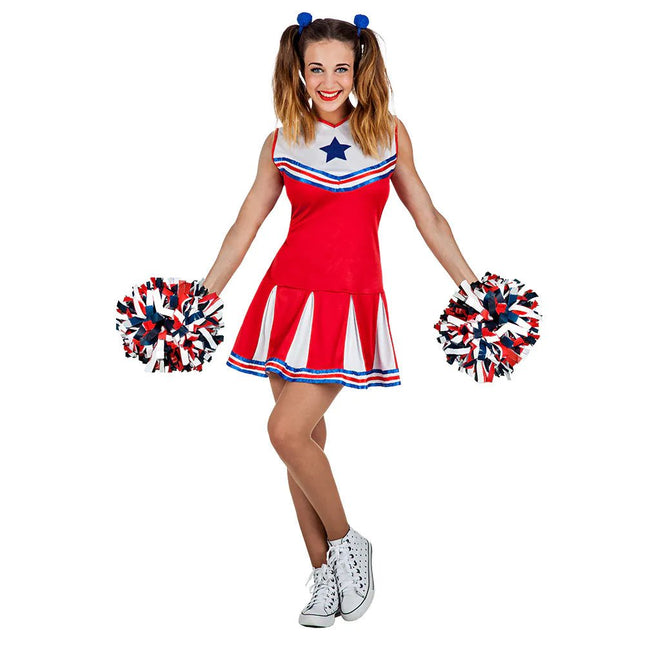 Cheerleader Jurk Dames van Boland koop je bij Partywinkel