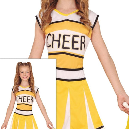 Cheerleader Jurk Geel Meisje - Partywinkel - 8434077779415