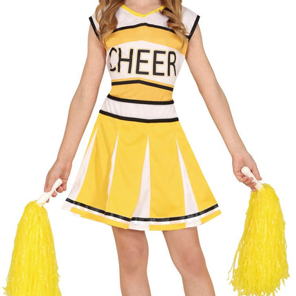 Cheerleader Jurk Geel Meisje - Partywinkel - 8434077779415