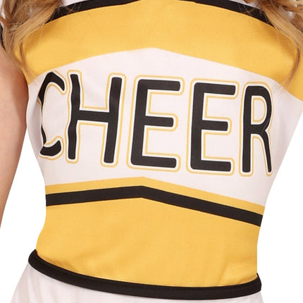 Cheerleader Jurk Geel Meisje - Partywinkel - 8434077779415
