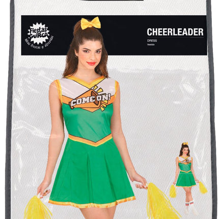 Cheerleader Jurk Groen Dames - Partywinkel - 8434077861530