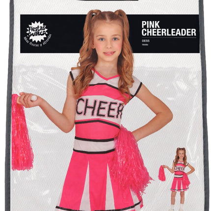 Cheerleader Jurk Roze Meisje - Partywinkel - 8434077785478