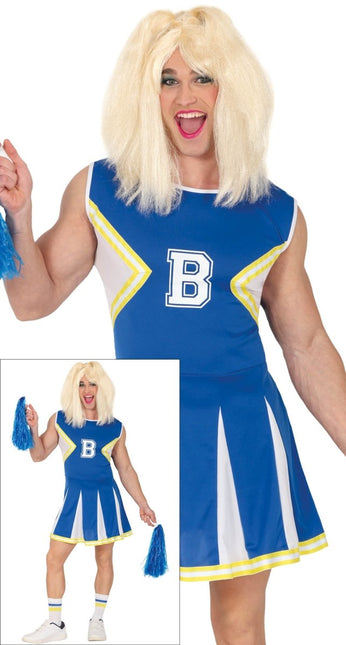Cheerleader Pak Blauw Heren van Fiestas Guirca koop je bij Partywinkel