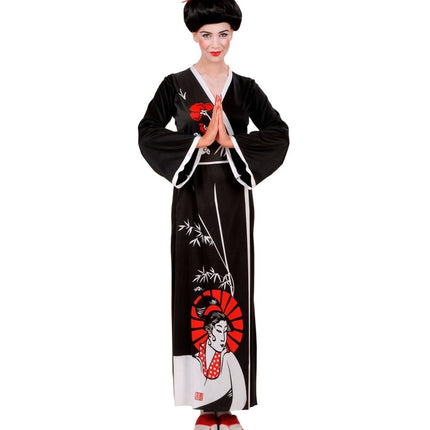Chinees Jurk Zwart Dames - Partywinkel - 8003558582013