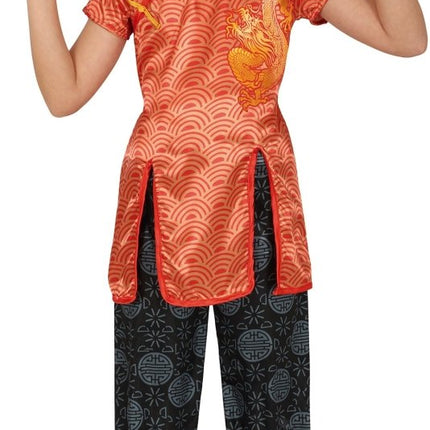 Costume de dame chinoise kimono rose pour fille Costume de dame chinoise kimono rose pour fille