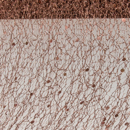 RUBAN DE TABLE PAILLETÉ CHOCOLAT 10CM X 5M