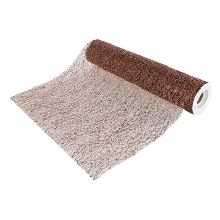 Chemin de table marron pailleté 5m