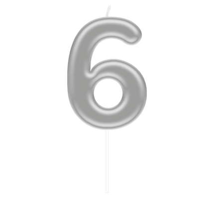 Cijferkaars - 6 zilver van Paper Dreams koop je bij Partywinkel