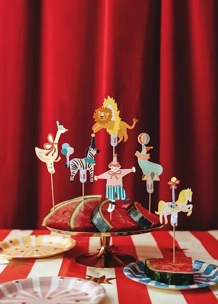 Circus Cocktailprikkers 6st van Partydeco koop je bij Partywinkel