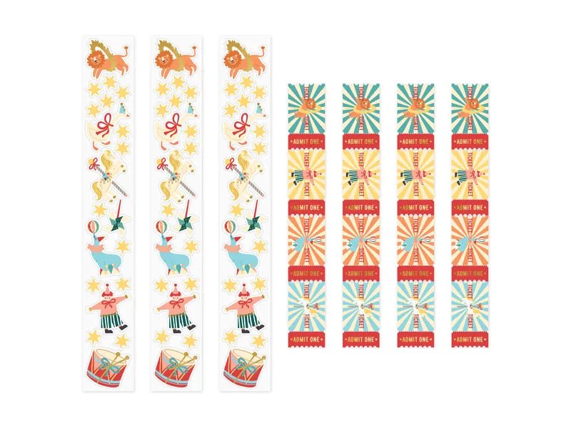 Circus Stickers 20st van Partydeco koop je bij Partywinkel