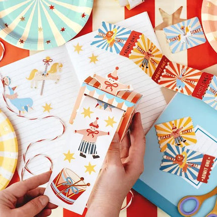Circus Stickers 20st van Partydeco koop je bij Partywinkel