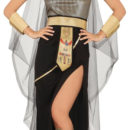 Cleopatra Kostuum Zwart Goud Dames - Partywinkel - 8434077861677
