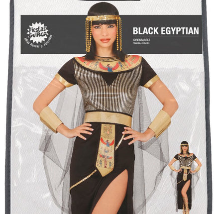 Cleopatra Kostuum Zwart Goud Dames - Partywinkel - 8434077861677