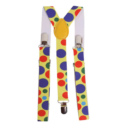 Clown Bretels Stippen 92cm van Fiestas Guirca koop je bij Partywinkel