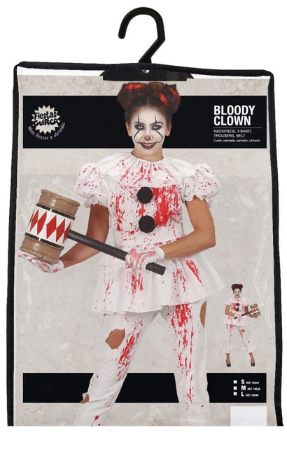 Clown Halloween Kostuum Dames Bloederig van Fiestas Guirca koop je bij Partywinkel