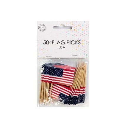 Cocktailprikkers Usa 8cm 50st van WeFiesta koop je bij Partywinkel