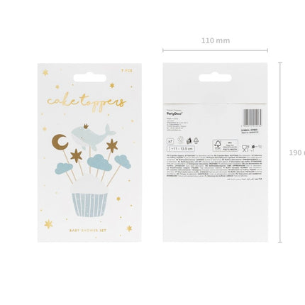 Cocktailprikkers Walvis 7st van Partydeco koop je bij Partywinkel