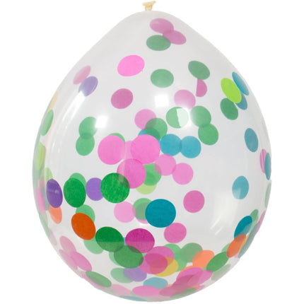 Confetti Ballonnen Gekleurd 30cm 4st van Folat koop je bij Partywinkel