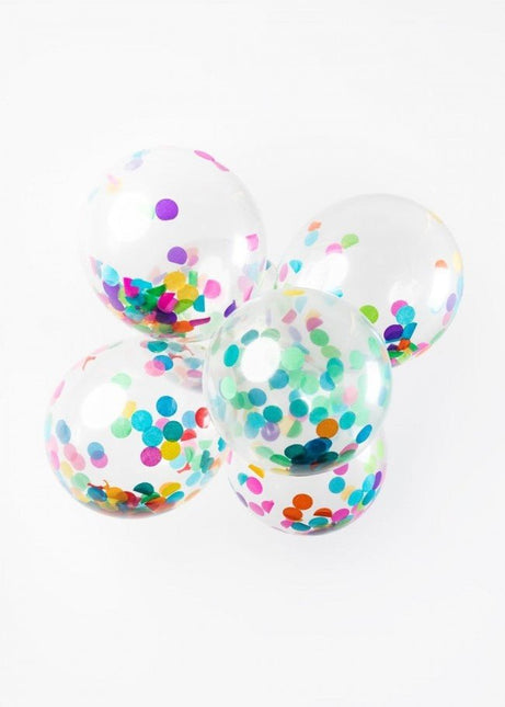 Confetti Ballonnen Gekleurd 30cm 6st van WeFiesta koop je bij Partywinkel