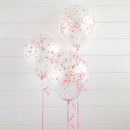 Confetti Ballonnen Neon Gekleurd 30cm 6st van Unique koop je bij Partywinkel