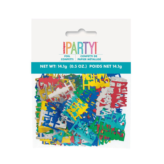 Confetti Happy Birthday van Unique koop je bij Partywinkel