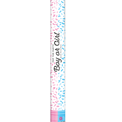 Confetti kanon 60 cm - Gender reveal jongen papier van Paper Dreams koop je bij Partywinkel