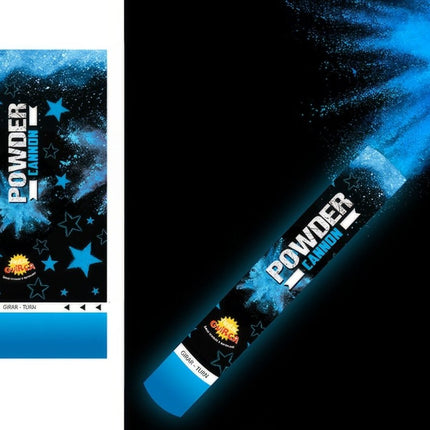 Confetti Kanon Blauw Poeder 30cm van Fiestas Guirca koop je bij Partywinkel