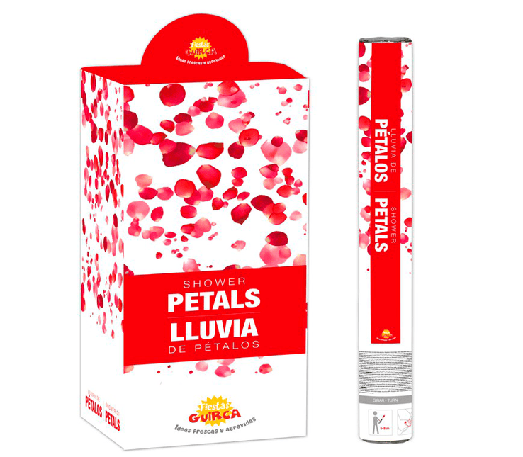 Confetti Kanon Rozenblaadjes Rood 50cm van Fiestas Guirca koop je bij Partywinkel