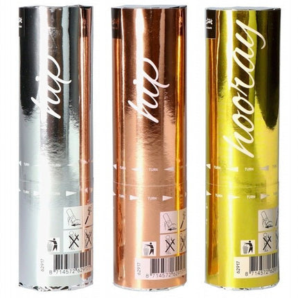 Confetti Kanonnen Set Metallic 15cm 3st van Folat koop je bij Partywinkel