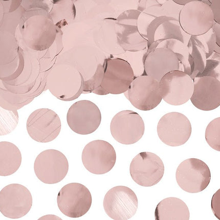 Confetti Rond Rose Goud van Partydeco koop je bij Partywinkel