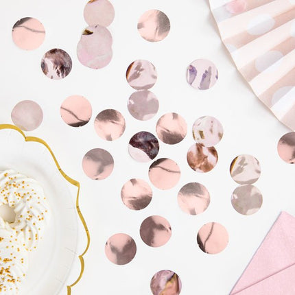 Confetti Rond Rose Goud van Partydeco koop je bij Partywinkel
