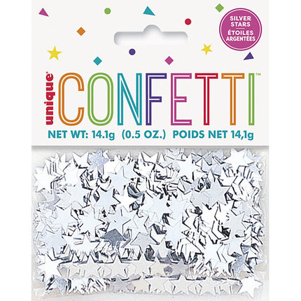 Confetti Sterren Zilver 10,2cm van Unique koop je bij Partywinkel