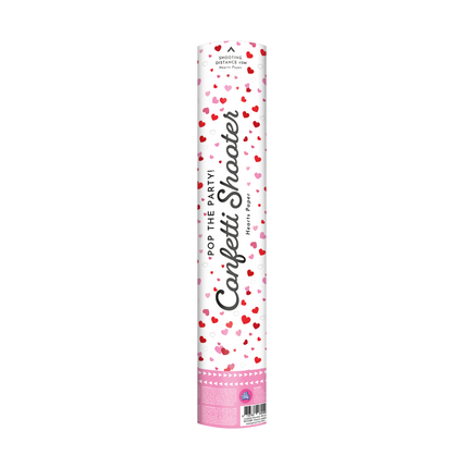 Canon à confettis 40 cm - Coeurs en papier