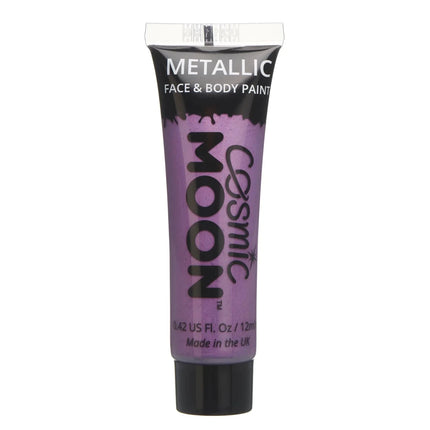 Cosmic Moon Metallic Face Paint Purple 12ml van Moon Creations koop je bij Partywinkel