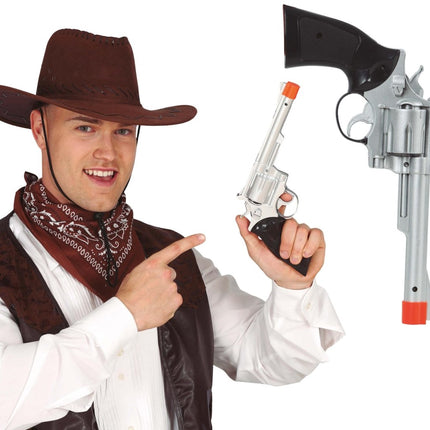Cowboy Geweer Zilver 32cm van Fiestas Guirca koop je bij Partywinkel