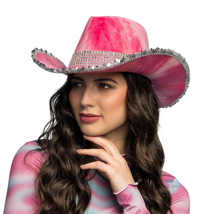 Cowboy Hoed Roze Glitters van Boland koop je bij Partywinkel