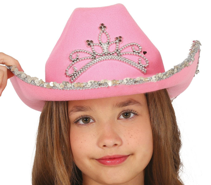 Cowboy Hoed Roze Kind - Partywinkel - 8434077135822