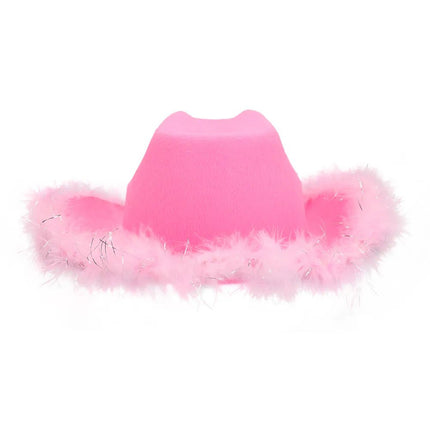 Cowboy Hoed Roze Led van Boland koop je bij Partywinkel