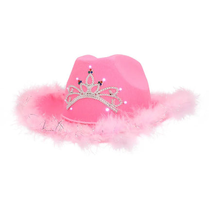 Cowboy Hoed Roze Led van Boland koop je bij Partywinkel