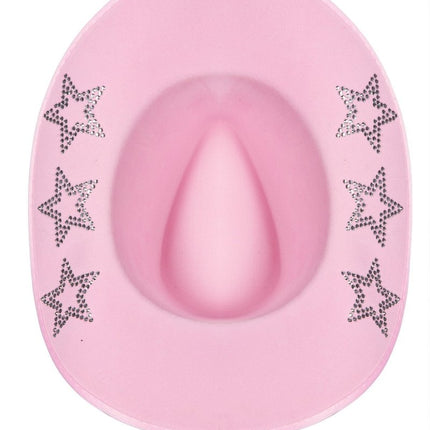 Cowboy Hoed Roze Zilver Sterren van Wilbers & Wilbers koop je bij Partywinkel