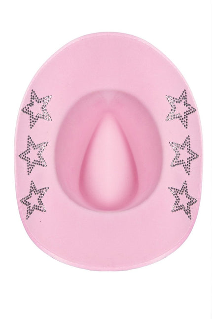 Cowboy Hoed Roze Zilver Sterren van Wilbers & Wilbers koop je bij Partywinkel