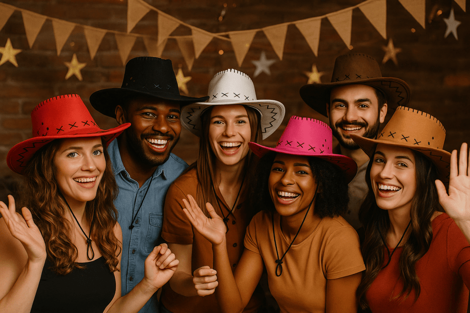 Cowboy Hoed Wit Luxe van Partychimp koop je bij Partywinkel