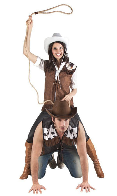 Cowboy Vest Zwart L/XL - Partywinkel - 8712026543233