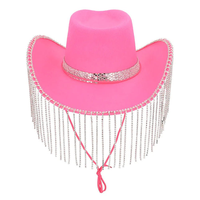 Cowgirl Hoed Roze Glitters van Boland koop je bij Partywinkel