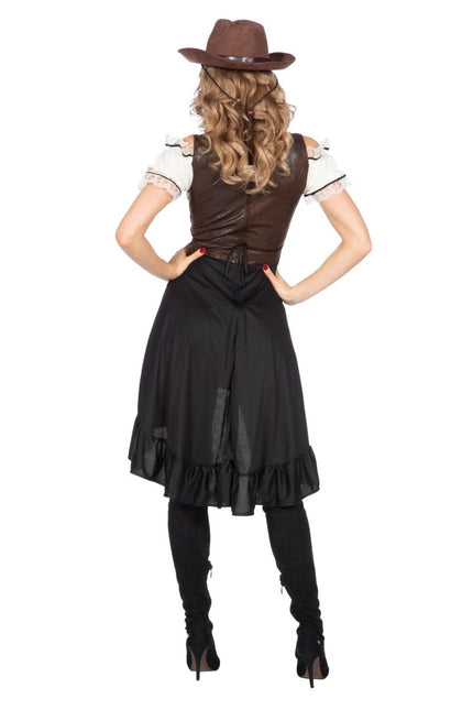 Cowgirl Jurk Dames Met Corset van Wilbers & Wilbers koop je bij Partywinkel
