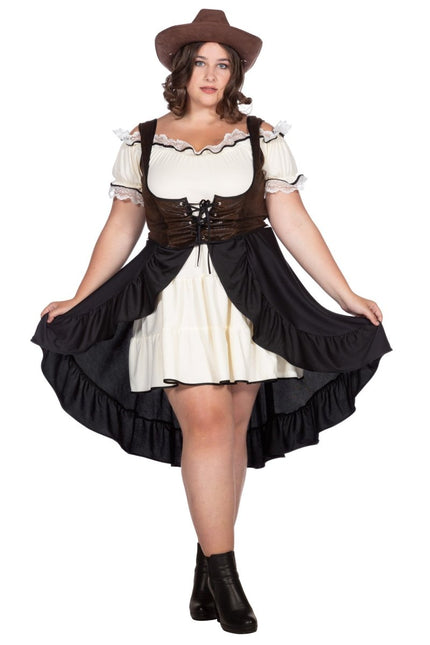 Cowgirl Jurk Dames Met Corset van Wilbers & Wilbers koop je bij Partywinkel