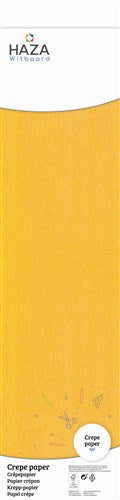 Papier crépon jaune ocre (FSC, 250x50cm)