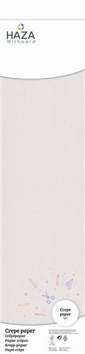 Crepe papier wit (FSC, 250x50cm) van Haza Witbaard koop je bij Partywinkel