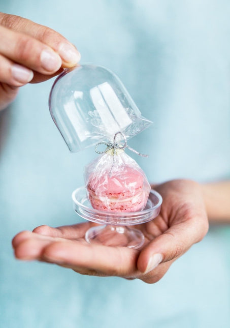 Cupcake Standaard Mini met Deksel Doorzichtig 7,5cm 3st van Partydeco koop je bij Partywinkel