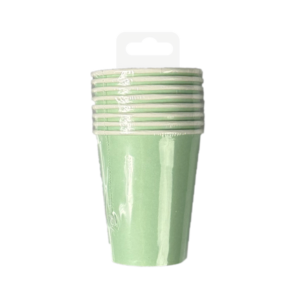 Gobelets verts 7cm 8pcs